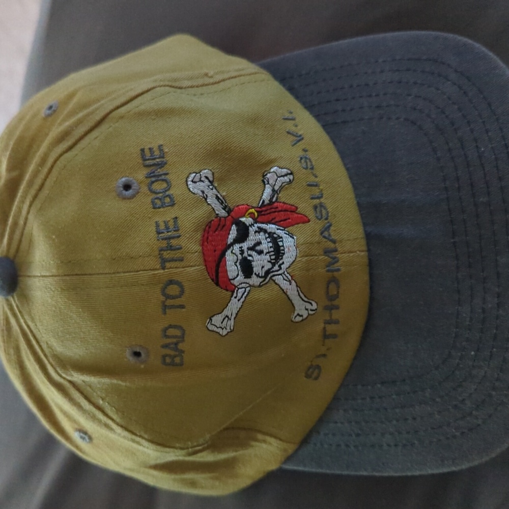 Bad to The Bone St Thomas U.S.V.I. Baseball Hat New.  SALE